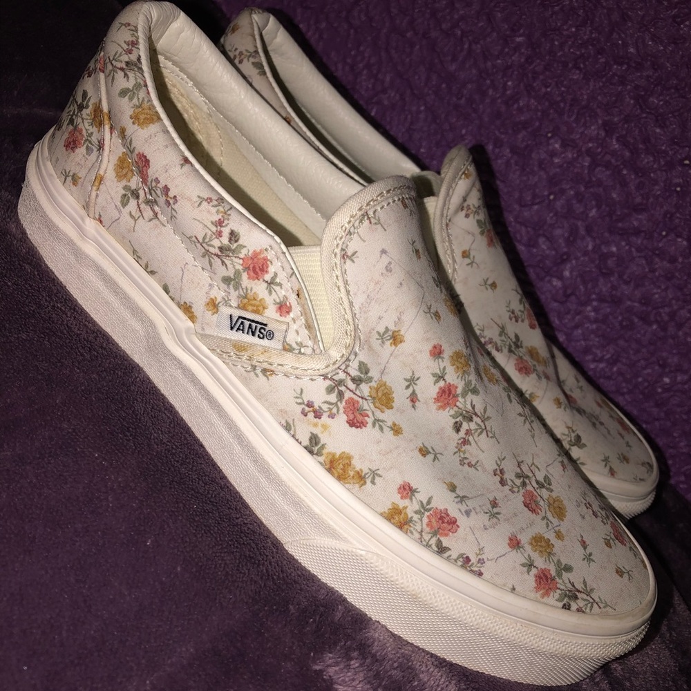 Vans Era Garden Floral True White 5.5 Mens, 7 womens